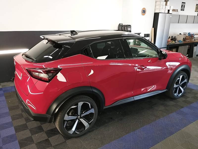 Covering noir brillant sur toit d'un NISSAN juke sur Le Havre