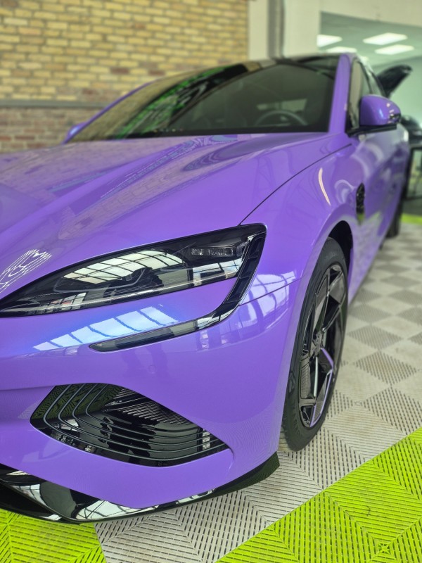 Covering complet violet nacré sur BYD Seal à Le Havre 