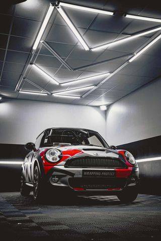 Covering multicolore sur mini cooper S