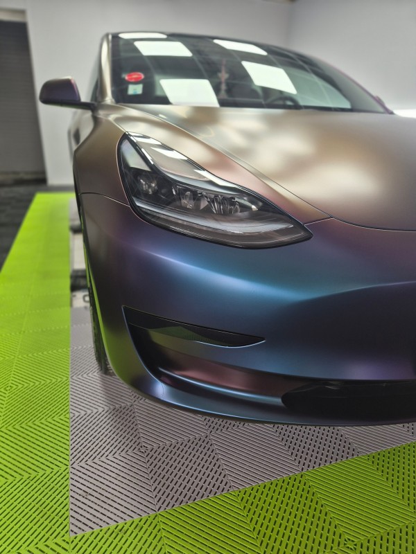 Covering intégral sur Tesla model 3 à Le Havre prés de Deauville